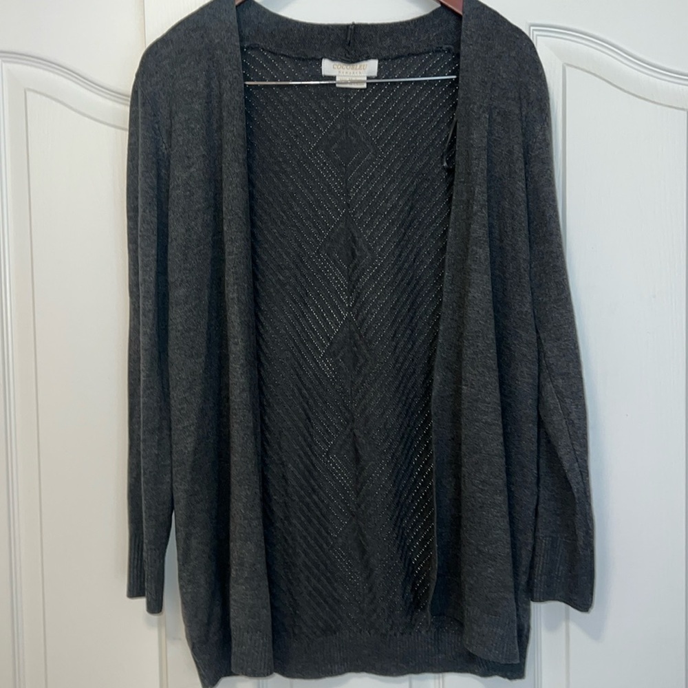 Cocobleu New York Relaxed Fit Open Front Knit Cardigan Sweater / Medium